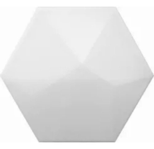 Cerámica Europea Hexagonal Piramidal Blanco Mate 15 X 17