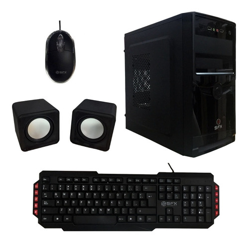 Gabinete Kit Sfx 543 Black Plus V2.0 Sfx-sc543a Atx Fuente