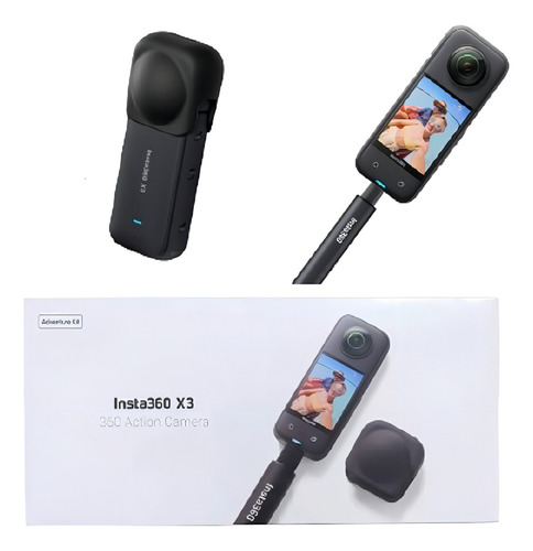 Câmera de vídeo Insta360 X3 Adventure Kit cor preta