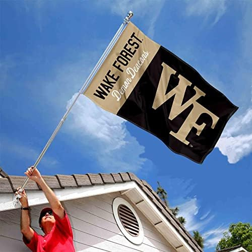 Wake Forest Demon Deacons Logotipo Wf Bandeira Grande Com I