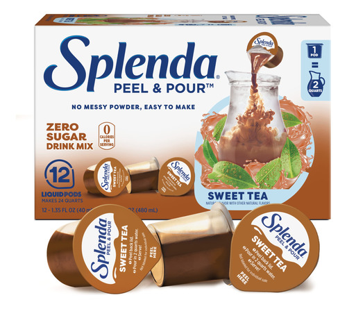 Splenda Peel And Pour - Mezcla De Bebida Sin Calorias, Te Du