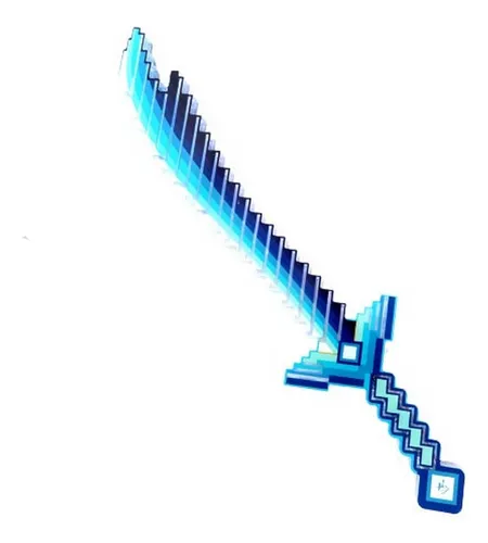 Juguete Espada Minecraft Niños Led Sonido Disfraz + Baterias Color Azul