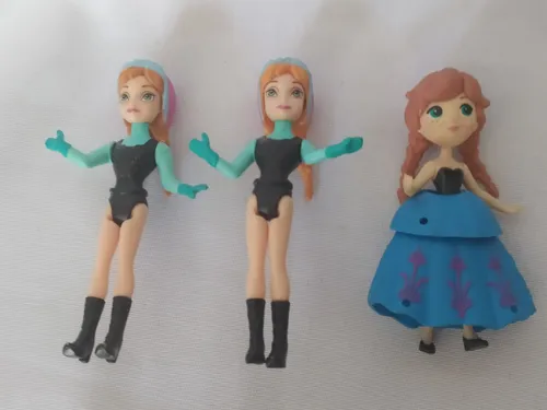 Ana Frozen Lote Tipo Polly Pocket 3 Pzs