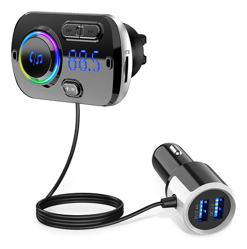 Transmisor Fm Oryoha Para Coche, Bluetooth, Carga Rápida 3.0