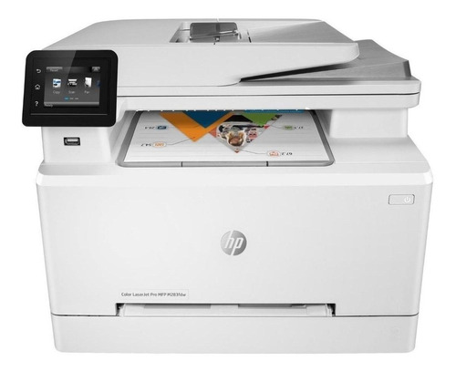 Impresora a color  multifunción HP LaserJet Pro M283fdw con wifi blanca 110V - 127V