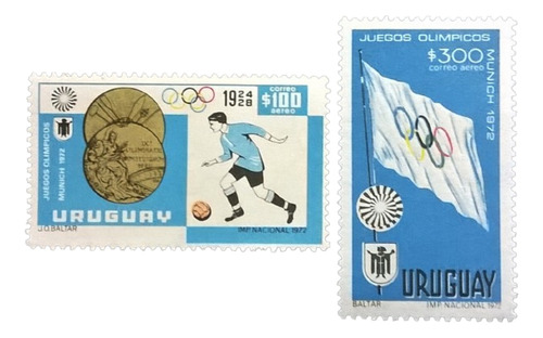 Uruguay Deportes, Serie Yv A384-5 Olimp 1972 Mint L12556
