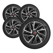 Comprar Jogo 4 Calotas Esportivas Aro 15 Ds4 Black Silver Fiat