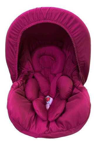 Kit Bebê Conforto Protetor Capa Apoio Capota 5 Peças Pink