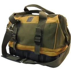 Comprar Bolsa Maleta Fundo Borracha Em Lona 21 Bolsos P/ Ferramentas Cor Ocre / Verde Musgo no Mercado Livre