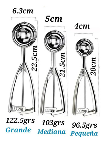 Cuchara Para Helado Dispensadora Porcionador De Galleta Masa