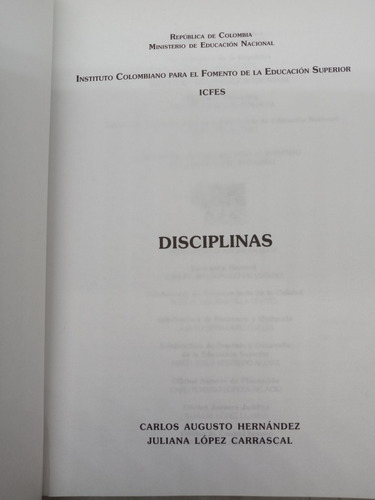 Imagen 3 de 6 de Disciplinas - Icfes - Carlos Augusto Hernández - Pedagogía