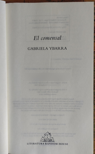 El Comensal De Gabriela Ybarra - Random House