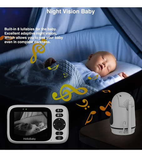 Imagen 7 de 10 de Vtech Monitor Video Bebé 1000p Visión Nocturna 2 Vías Temper