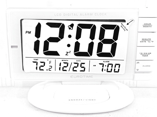 Reloj Despertador Eurotime Con Sensor De Luz