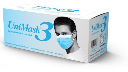 Unimask 3 Cubrebocas Tricapa Termosellado Uniseal Blanco