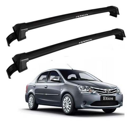 Barra De Techo Aluminio Negro Toyota Etios Sedan 13-20 Eqmax