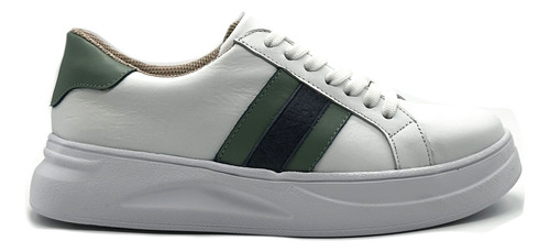 Zapatilla Mujer Cuero Urbana Casual Blanca