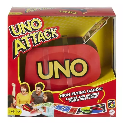 Uno Attack Mega Hit Jogo Lançador De Cartas Maquina Mattel