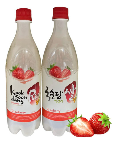 Licor Coreano Sabor Fresa, Makgeolli 750 Ml Caja De 20