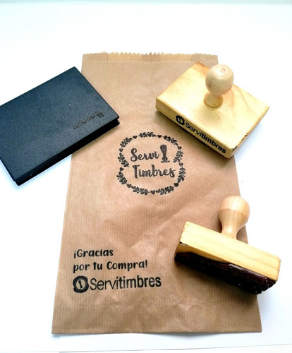 Pack De Timbres Mas Tampón Para Emprendedores Grande + Kit 