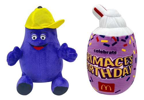 Taza De Té Con Leche Grimace Shake Yellow Hat Peluche Muñeca