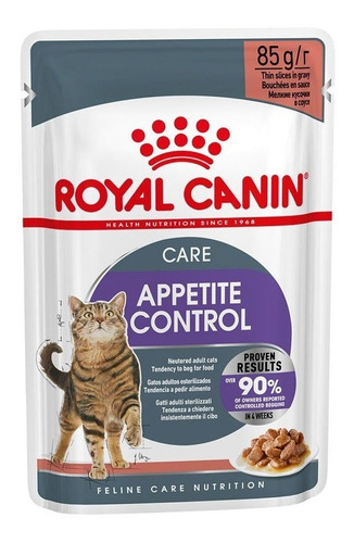 Royal Canin  Appetite Control Gato En Sobre De 85 Gr X 12u.