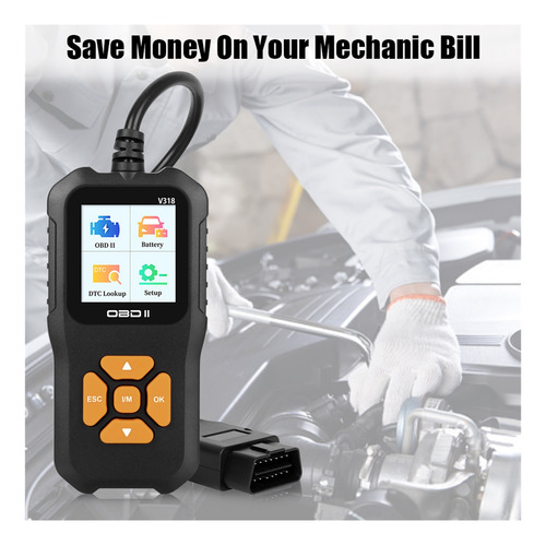 Escáner Obd2 V318 Check Engine System, Lector De Códigos De