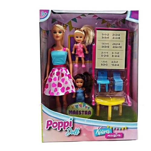 Muñeca Poppi Doll Kiara Maestra Con Accesorio