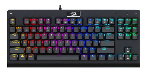 N Teclado Redragon Dark Avenger K568 Rgb Switch Red Spa Negr