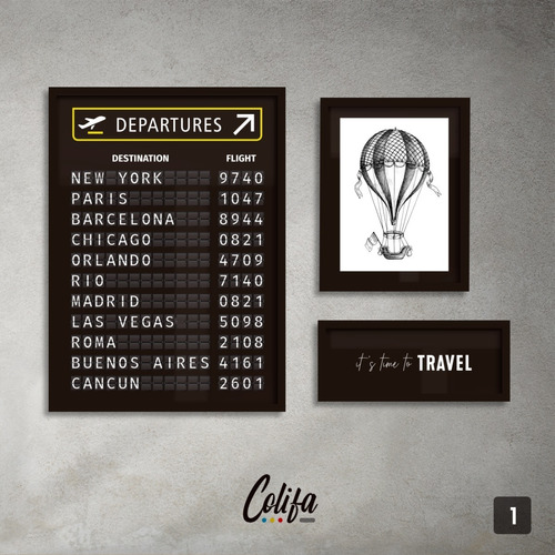 Cuadros Aeropuerto X3 Travel - Modernos - 100% Person.