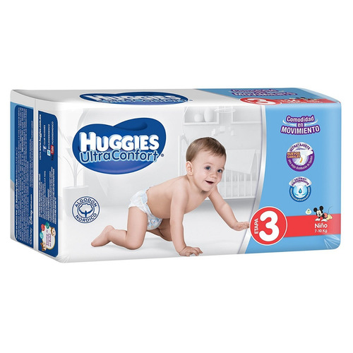 Pañales Huggies Ultraconfort Etapa 3 Niño 216 Pañales