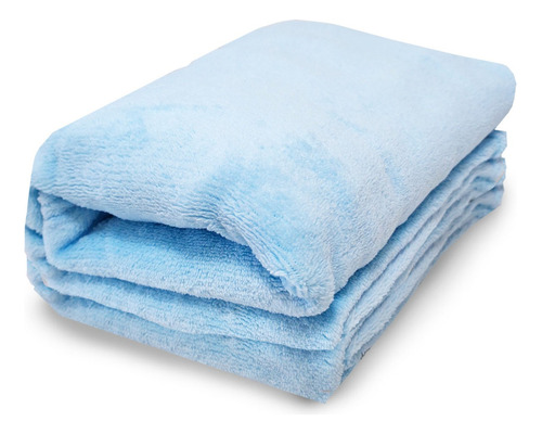 Cobertor Bebe Soft Microfibra Enxoval Manta Anti-alérgico Cor Azul Céu