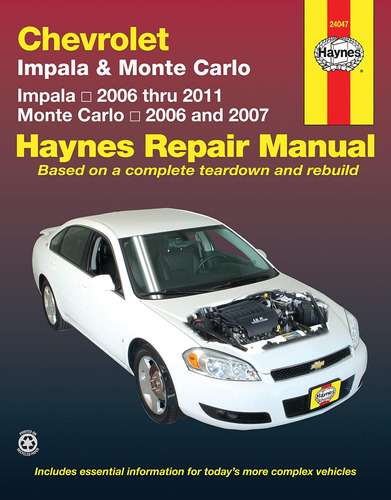 Libro: Chevrolet Impala & Monte Carlo Haynes Repair Manual