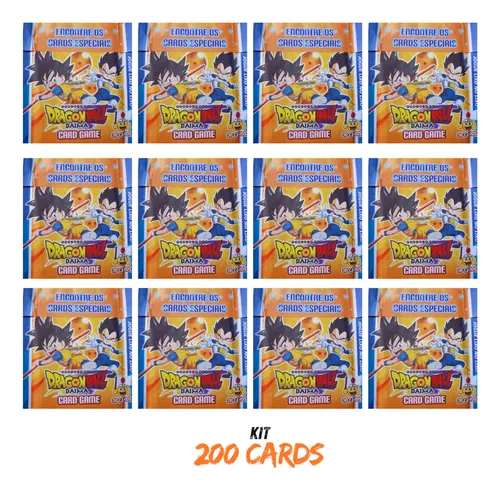 Kit 200 Cards Dragon Ball Z Contem Card Especial Encontre