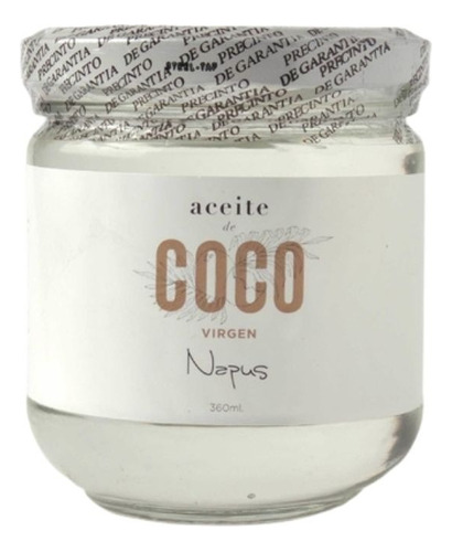 Aceite De Coco Virgen Prensado En Frío X 360 Ml Napus