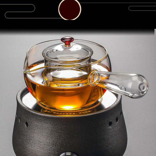 Tetera Giratoria De Vidrio Para Tetera Con Infusor, Tetera