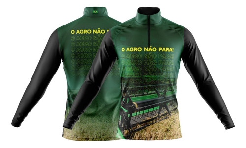 Camisa Camiseta Agro Com Proteção Uv Fazenda Agricultura 