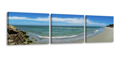 Cuadro Playa El Yaque Margarita Multipanel Foto Canvas