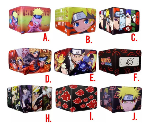 Billetera Infantil Unisex D Naruto Anime Tenemos Mas Modelos