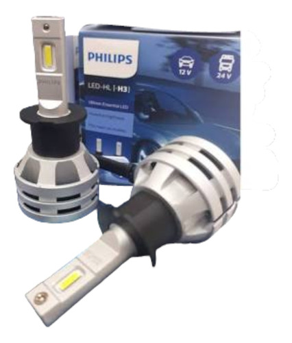 Philips Foco Led H3 Ultinon Essential 200% + Luz 6500k Lupas