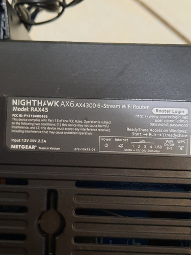 Router Netgear Nighthawk Ax6 Ax4300 (Usado)