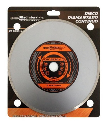 Discos Diamantados  Gladiator  230 X 22mm - Ynter Industrial