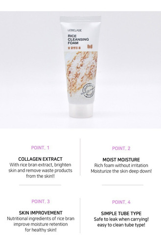Espuma Limpiadora Facial Coreana De Arroz_ Anti-imperfeccion
