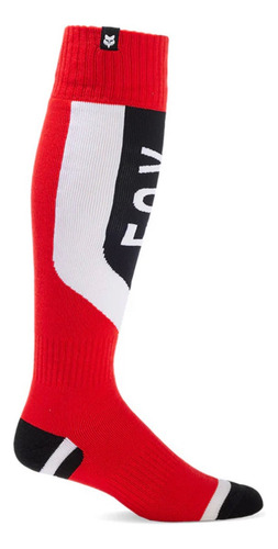 Calcetas Fox Par Adulto P/moto Talla L, Cómodas, Originales Rojo C/negro Y Blanco Estampado G