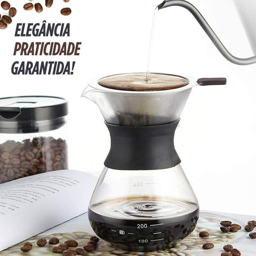 X Juego De Coladores De Café Con Filtro De Vidrio Con