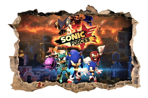 Imagen 1 de 1 de Vinilo Decorativo De Pared Sonic Película