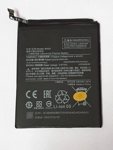 Bate-ira Bn54 - Xiaomi Redmi Note 9 Nova