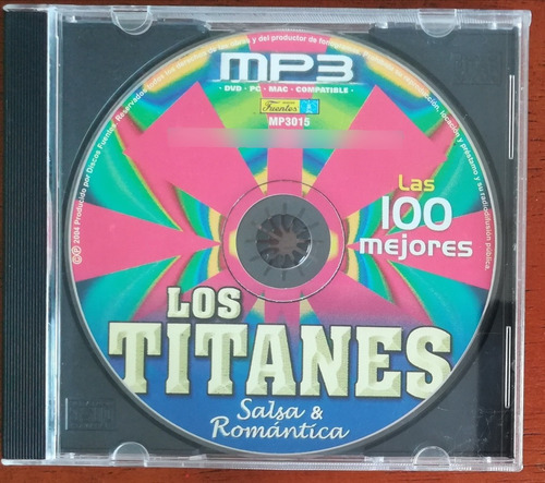 Cd Original Mp3-las 100 Mejores De Los Titanes, Fuentes, Car