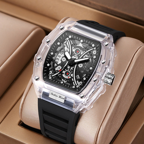 Reloj Luminoso Moderno De Silicona Con Abertura Hueca Para H