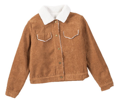 Chamarra Estilo Camisa De Pana Vintage Para Mujer